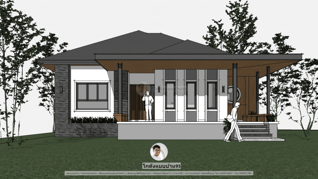 แบบบ้านชั้นเดียว P-2262