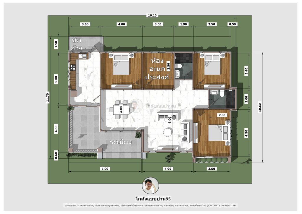 แบบบ้าน3ห้องนอนP-2216 (15)