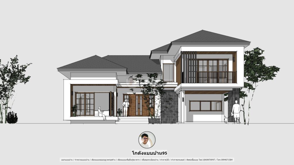 แบบบ้านชั้นครึ่งP-2226 (1)