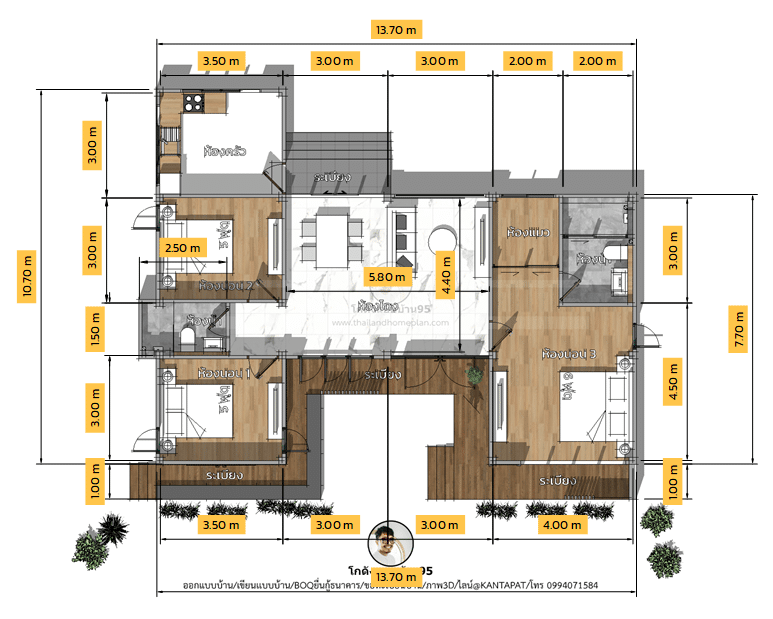 แบบบ้านโมเดิร์นP-2169 (3)