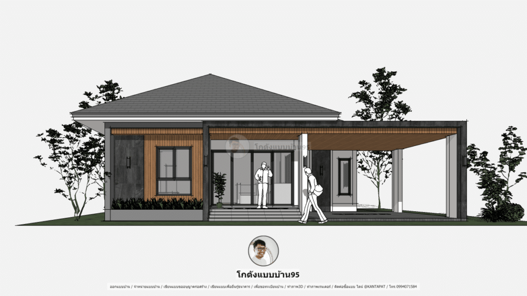 รับเขียนแบบบ้าน P-2273