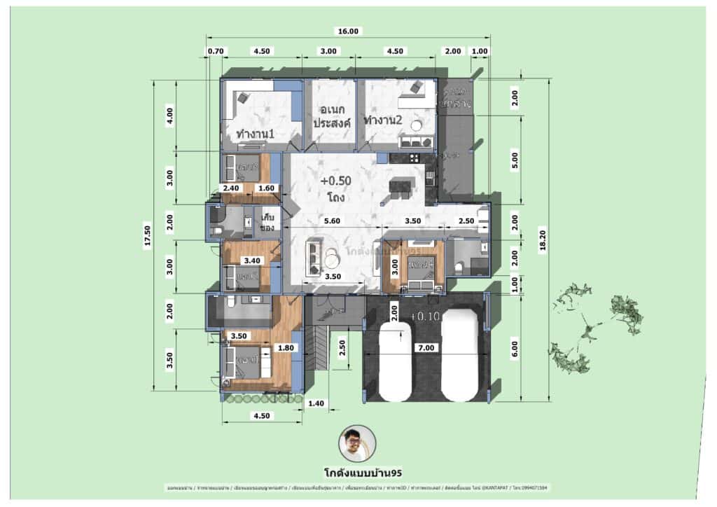 แบบบ้านชั้นเดียวP-2084 (16)