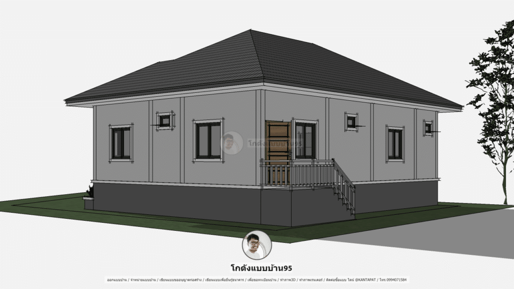 แบบบ้านชั้นเดียวยกสูง P-2310