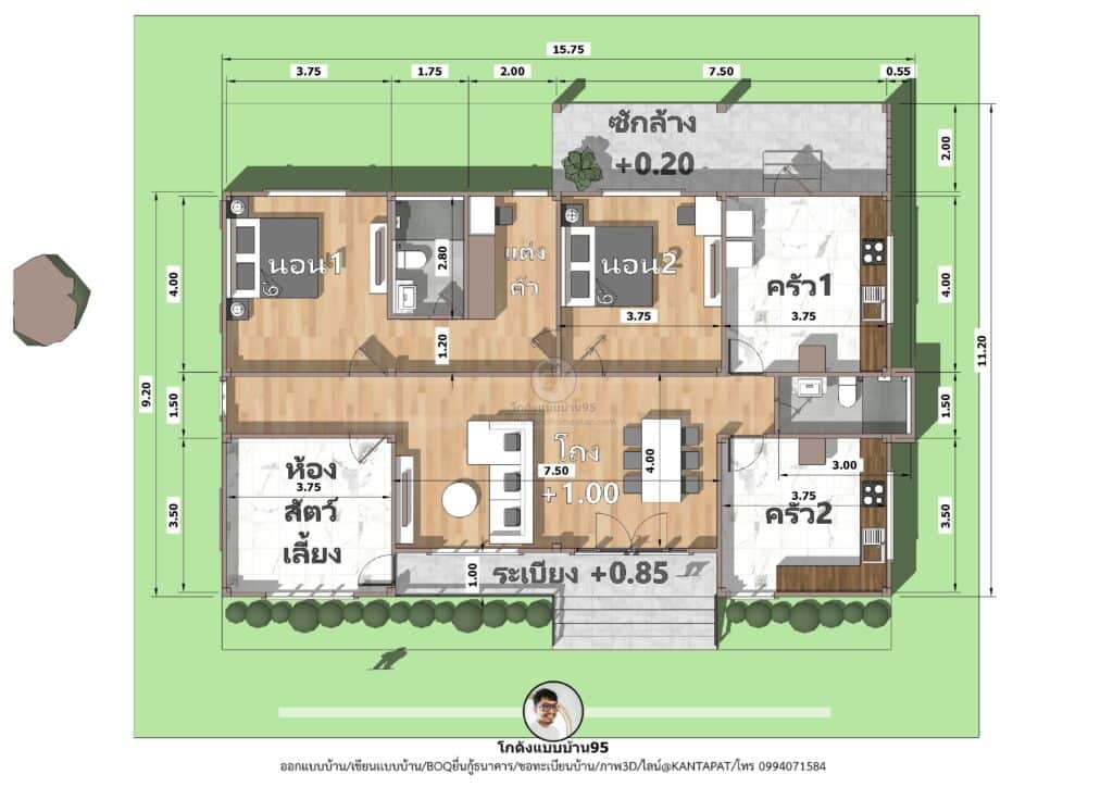 แบบบ้านทรงปั้นหยาP-2243 (22)