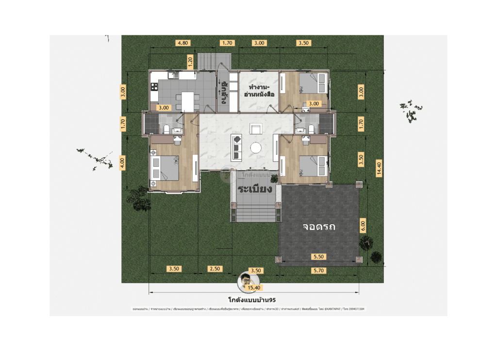 บ้านชั้นเดียวยกสูงP-2316 (8)