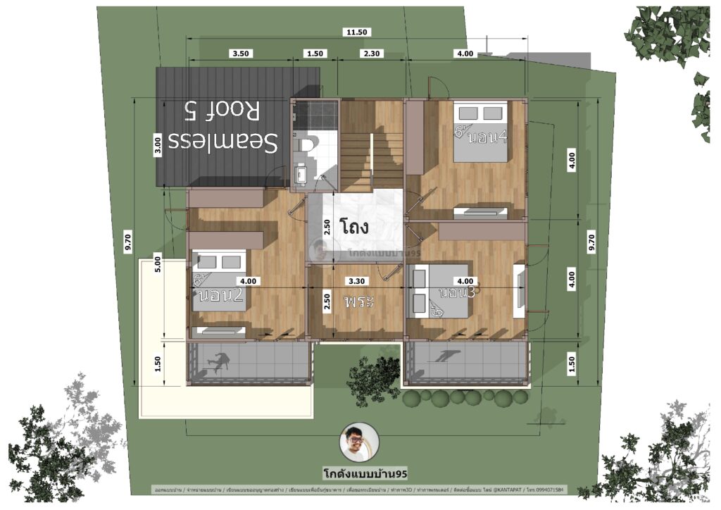 แบบบ้านทรงจั่ว2ชั้นP-2257 (18)