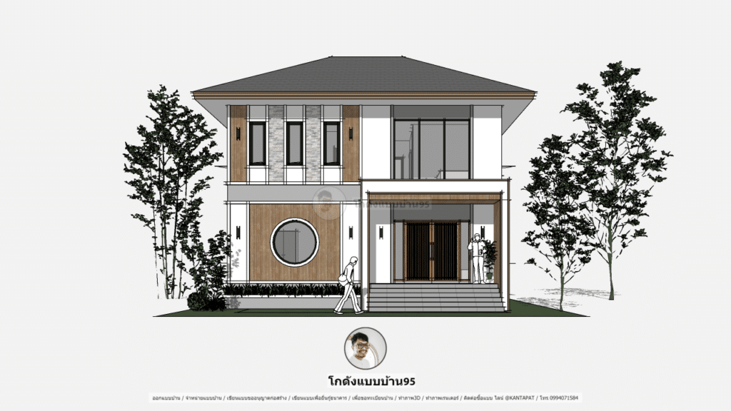 แบบบ้านทรงปั้นหยา P-2274