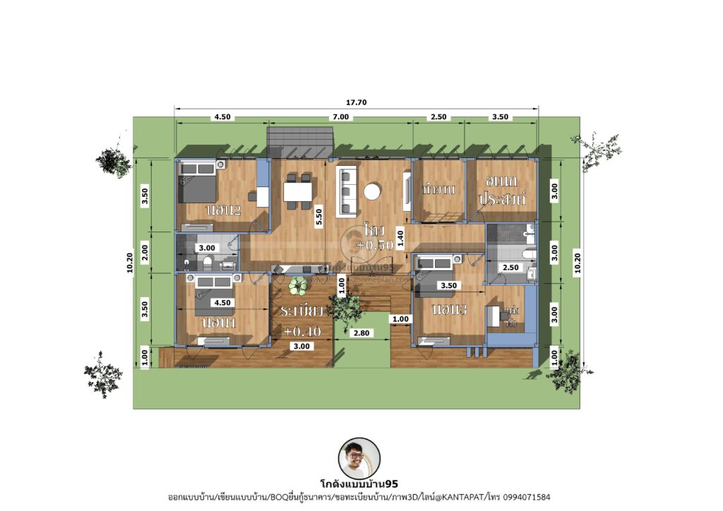 บ้านชั้นเดียวโมเดิร์นP-2384 (22)