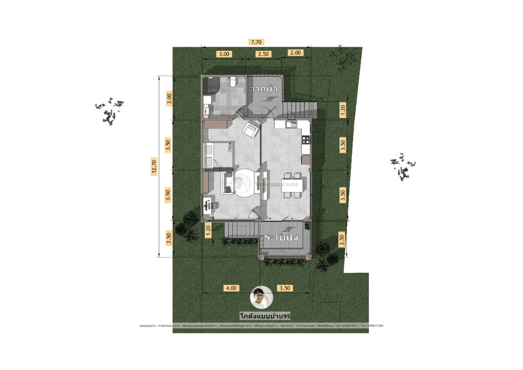 บ้านทรงปั้นหยายกพื้นP-2377 (10)