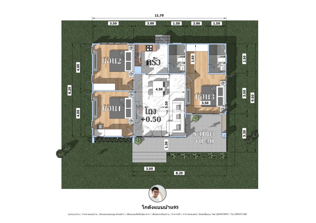 รับเขียนแบบบ้านP-2356 (10)