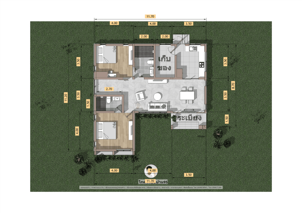 บ้านชั้นเดียว2ห้องนอนP-2404 (11)