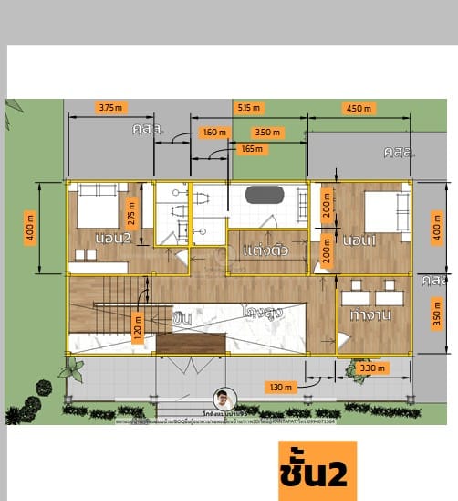 บ้านทรงจั่ว2ชั้นP-2318 (2)