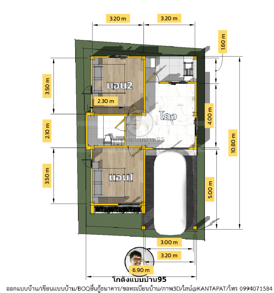 แบบบ้านนอร์ดิกหลังเล็กP-2393 (10)