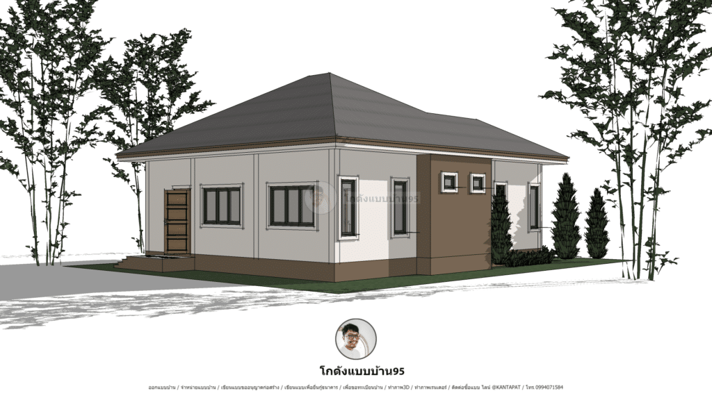 แปลนบ้านชั้นเดียว3ห้องนอนP-2411 (3)