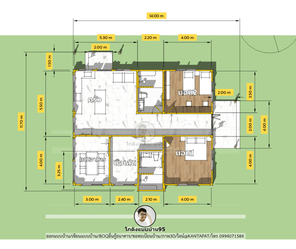 บ้านชั้นเดียว2ห้องนอนP-2408 (11)