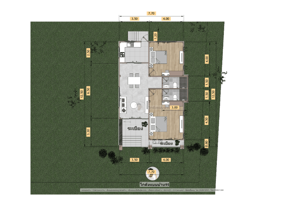 บ้านทรงปั้นหยายกพื้นP-2437 (10)