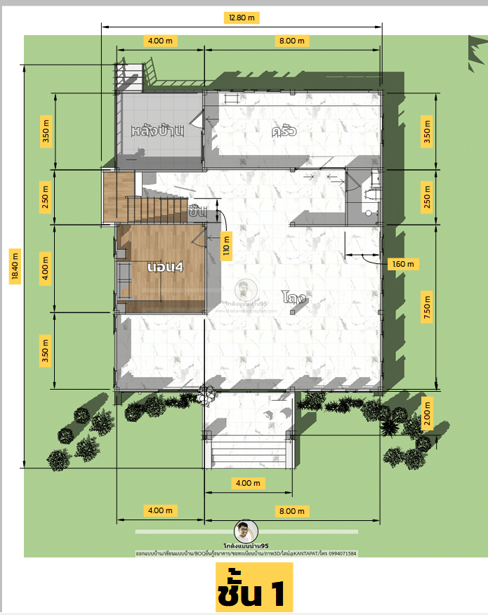 รับเขียนแบบบ้านP-2412 (14)