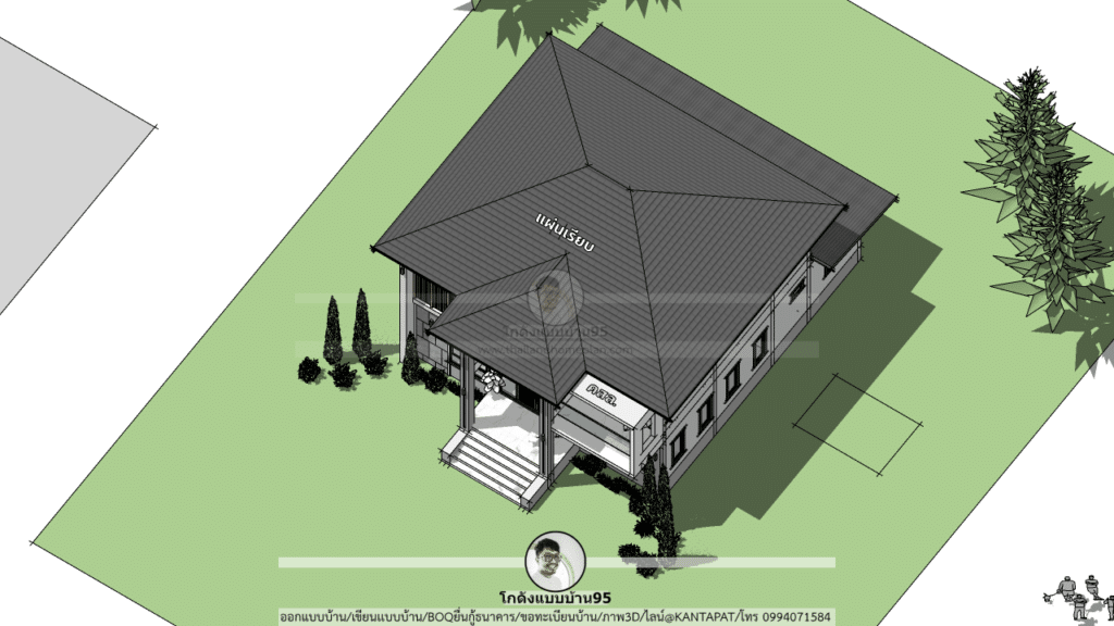 รับเขียนแบบบ้านP-2412 (7)