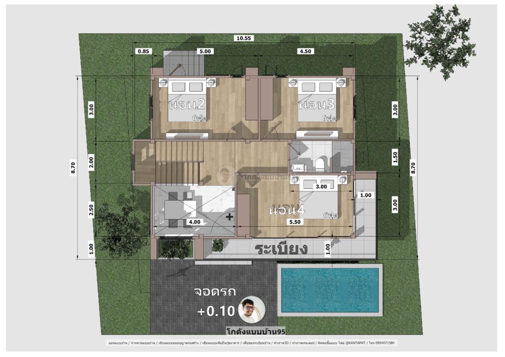 ดูแบบบ้านโมเดิร์นP-2311 (18)