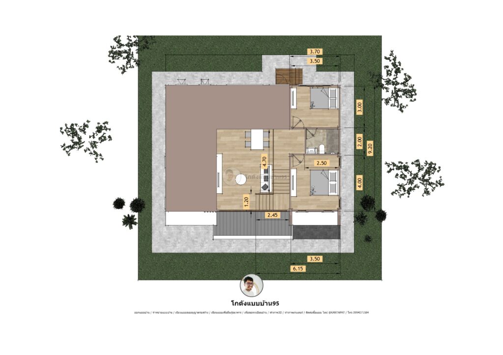 บ้านชั้นครึ่งสไตล์โมเดิร์นP-2445 (2)