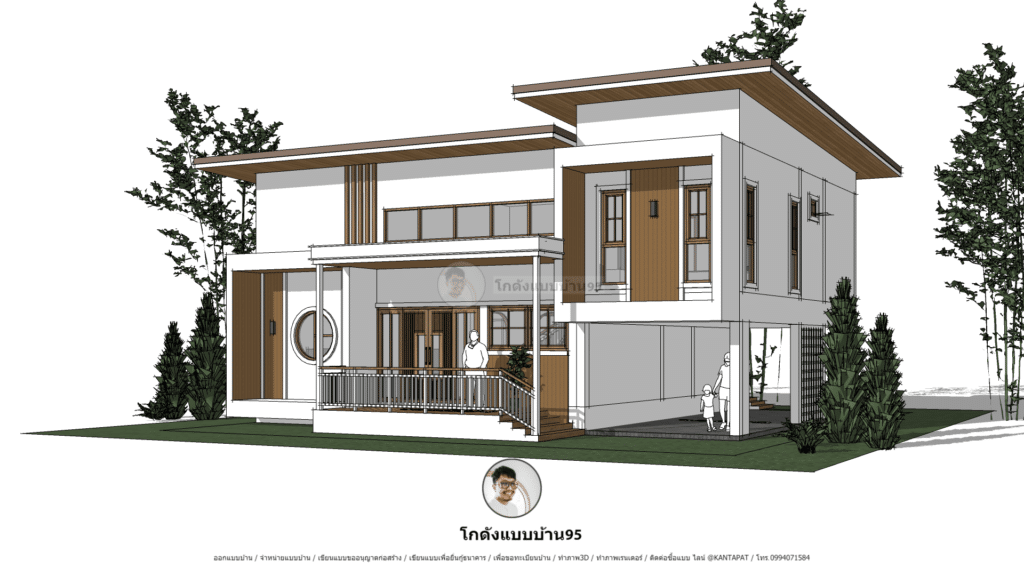 บ้านชั้นครึ่งสไตล์โมเดิร์น P-2445