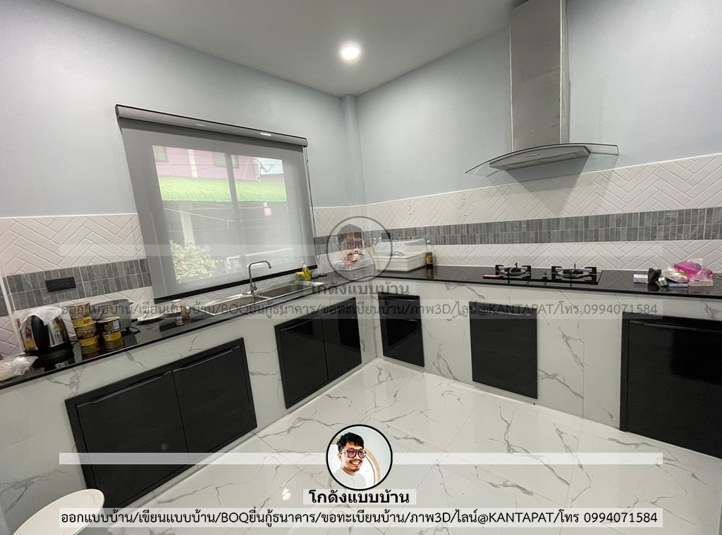 บ้านสร้างจริง จากแบบโกดังแบบบ้าน P-1508-2