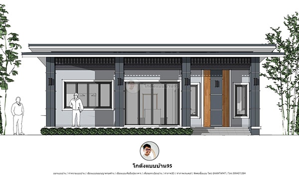 ออกแบบบ้าน P-2371 บ้านชั้นเดียวสไตล์โมเดิร์น 146 ตร.ม. 3 ห้องนอน ตอบโจทย์ทุกไลฟ์สไตล์ในรูปแบบที่ลงตัว