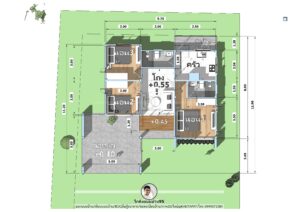 แปลนบ้าน3ห้องนอนS-158