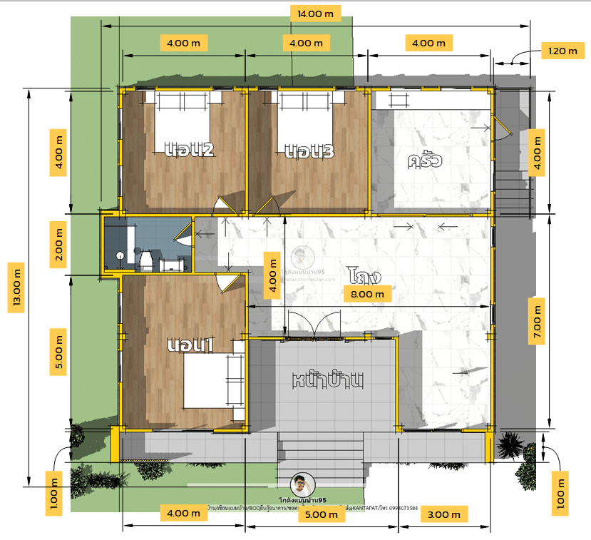 บ้านสไตล์โมเดิร์นP-2529 (6)