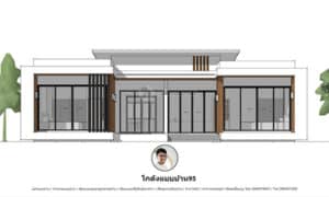 รับออกแบบบ้านP-2525 bg