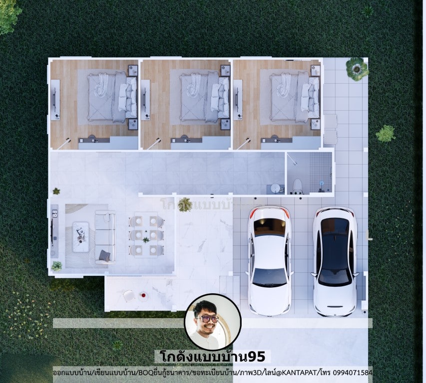 รับเขียนแบบบ้านP-2405 (5)