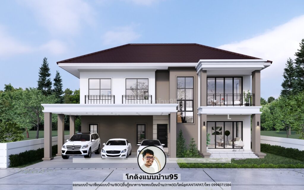 รับเขียนแบบบ้าน P-2490
