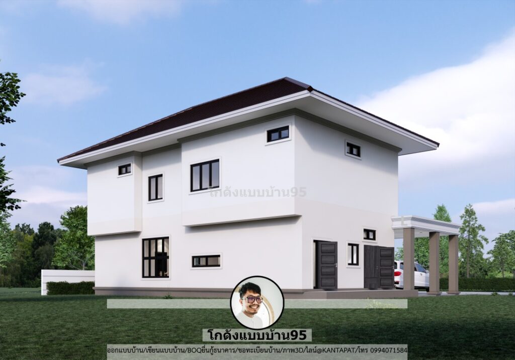 รับเขียนแบบบ้าน P-2490