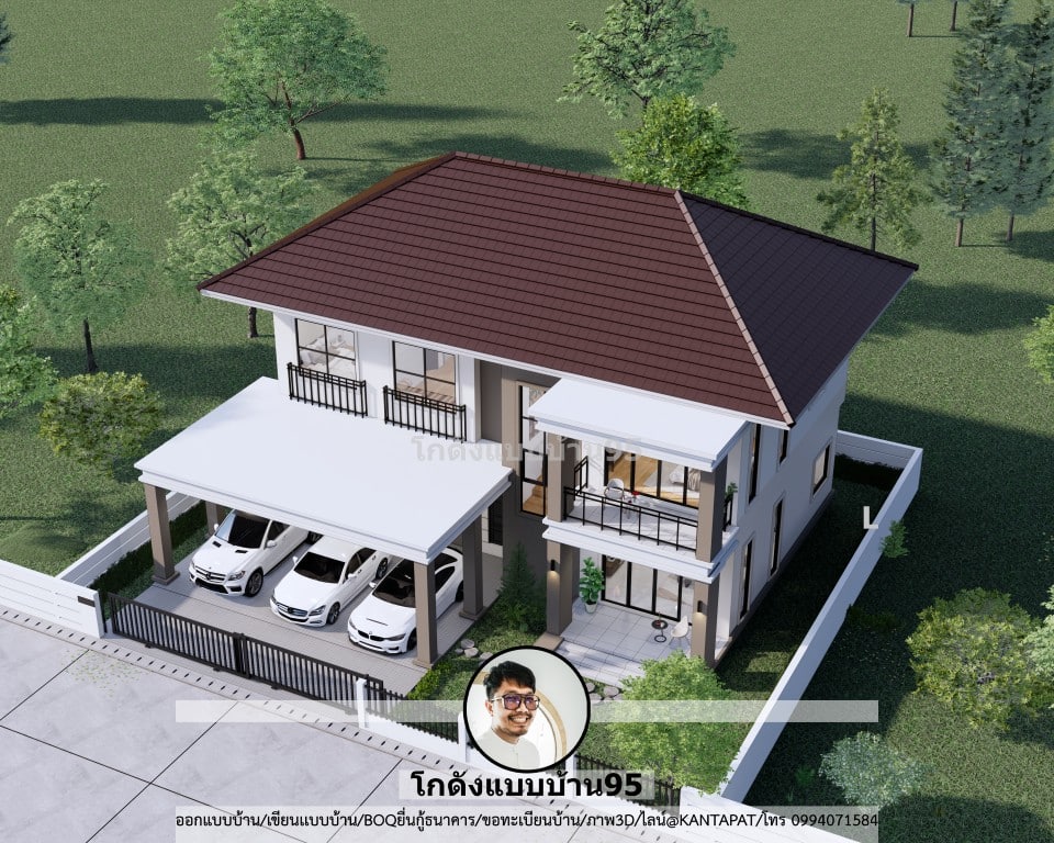 รับเขียนแบบบ้านP-2490 (3)