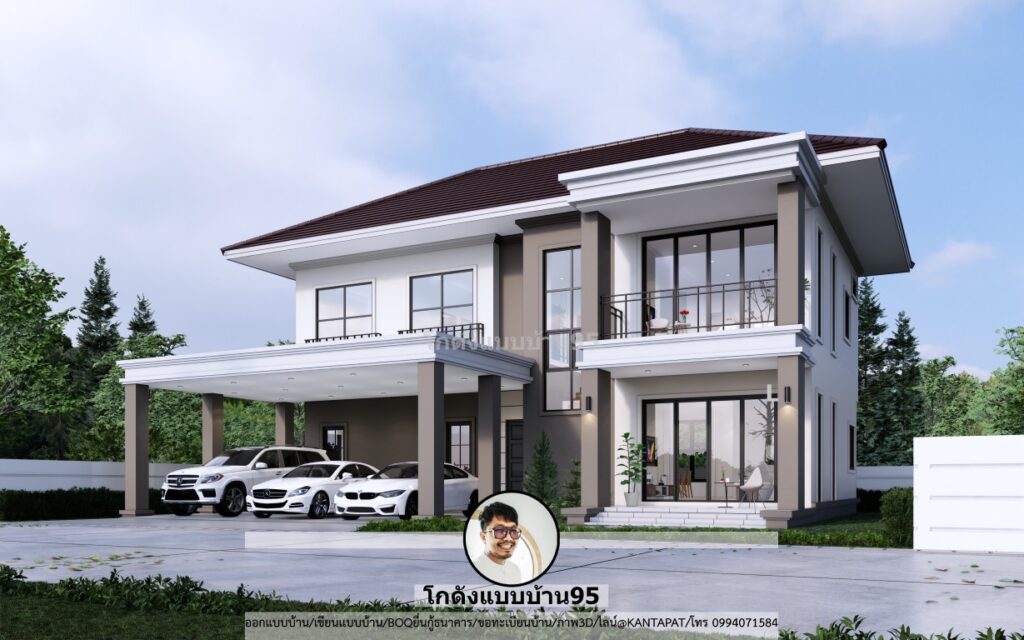 รับเขียนแบบบ้าน P-2490