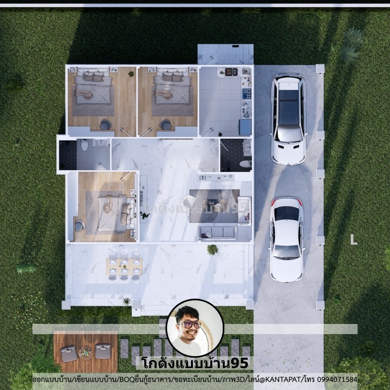 รับเขียนแบบบ้านP-2496 (6)