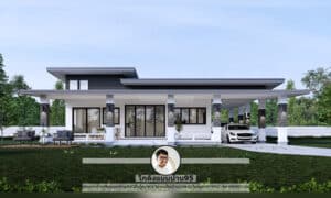 รับเขียนแบบบ้านP-2496 bg