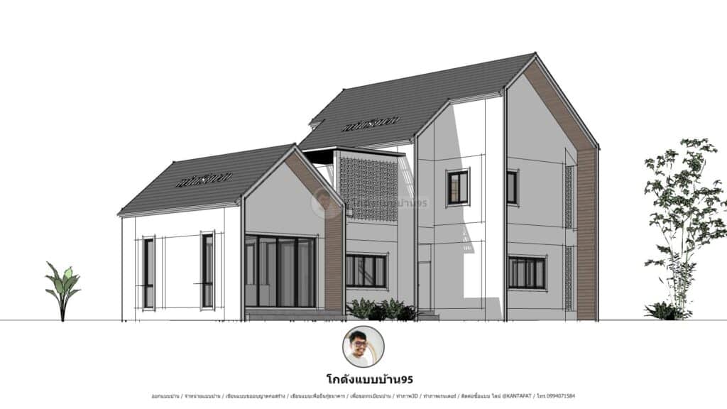 รับเขียนแบบบ้านP-2535 (3)