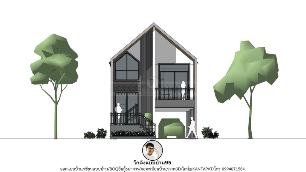 แบบบ้านชั้นครึ่ง P-2528