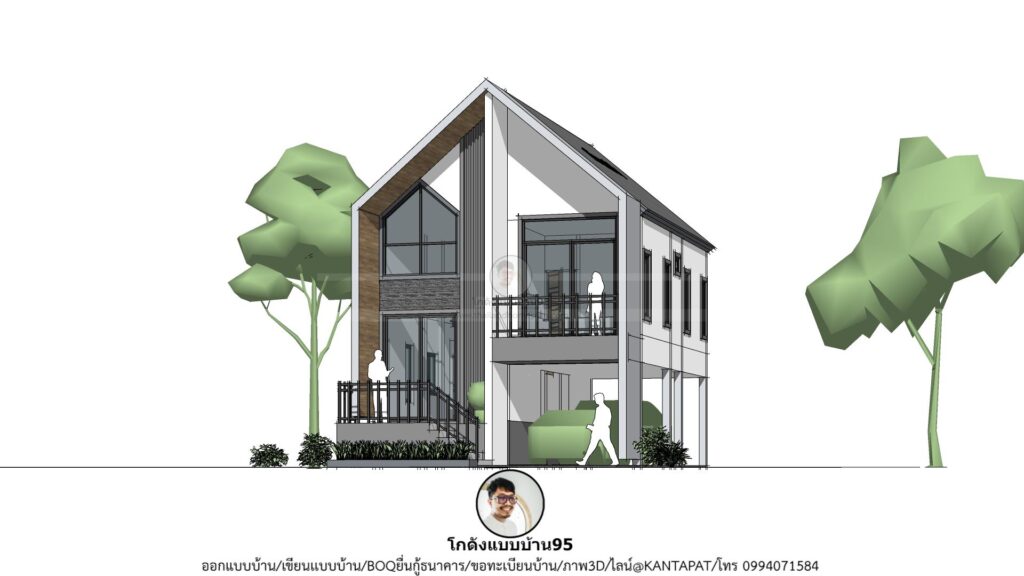 แบบบ้านชั้นครึ่ง P-2528