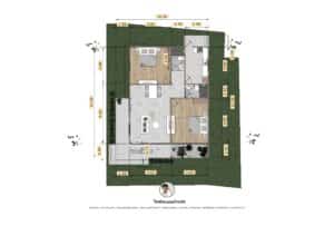 แปลนบ้าน2ห้องนอน P-2488