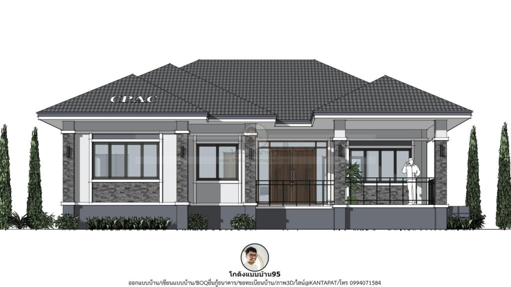 บ้านชั้นเดียวยกสูง P-2547