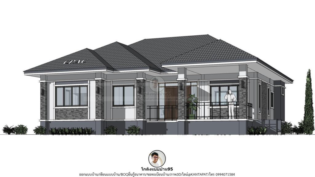 บ้านชั้นเดียวยกสูง P-2547