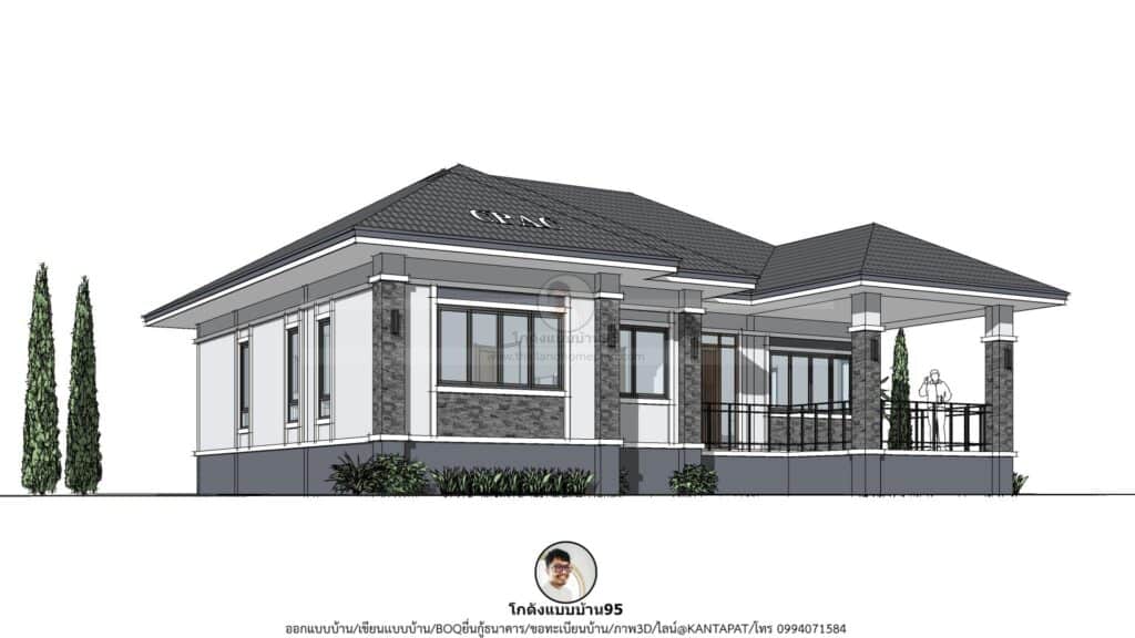 บ้านชั้นเดียวยกสูง P-2547