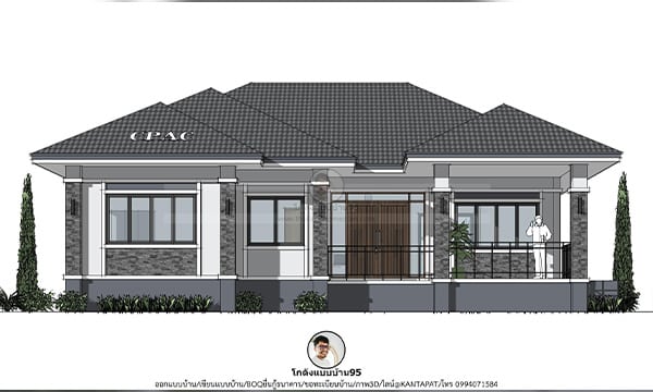 บ้านชั้นเดียวยกสูงP-2547 bg