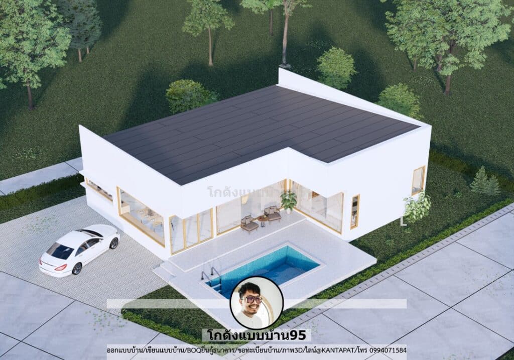 แบบบ้านทรงกล่อง P-2546
