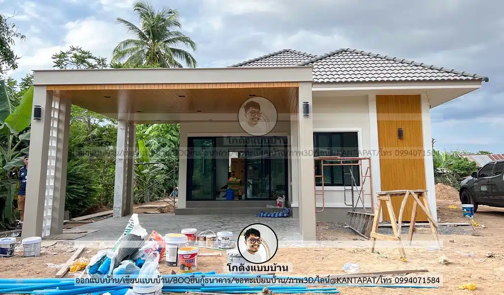 บ้านสร้างจริงจากแบบโกดังแบบบ้าน P-2376 2