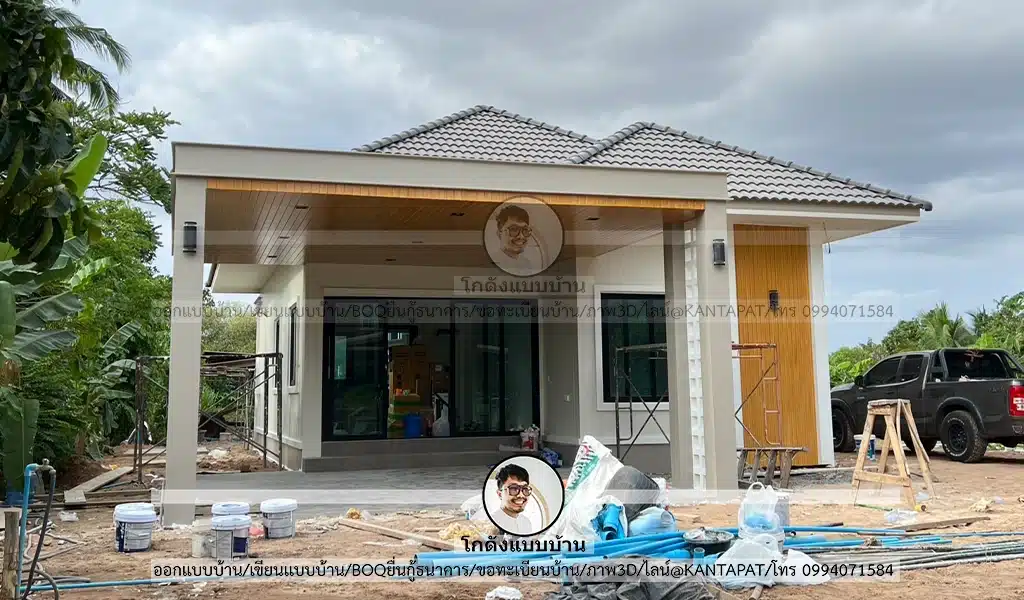 บ้านสร้างจริงจากแบบโกดังแบบบ้าน P-2376 3