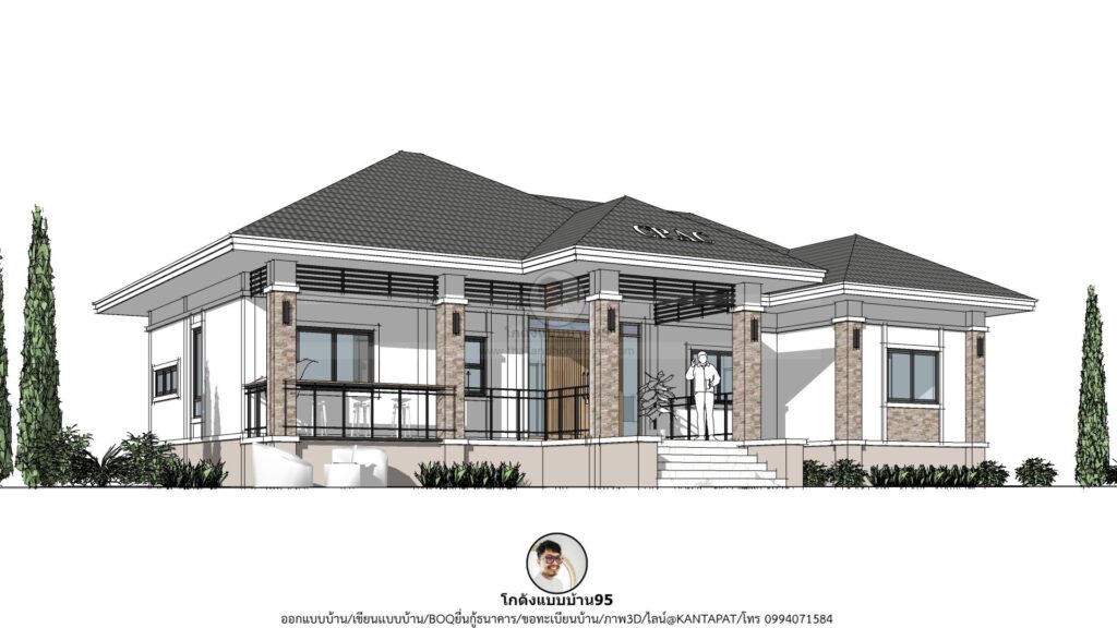 รับเขียนแบบบ้าน P-2531