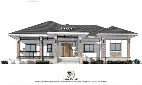 รับเขียนแบบบ้านP-2531 bg